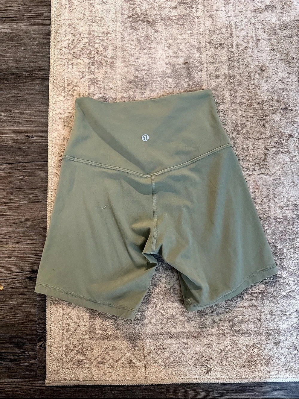 lululemon Align High-Rise Short 6" 6" Bike Shorts Green Waist 4